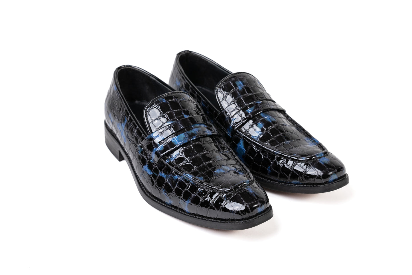 CROCO LOAFERS BLUE