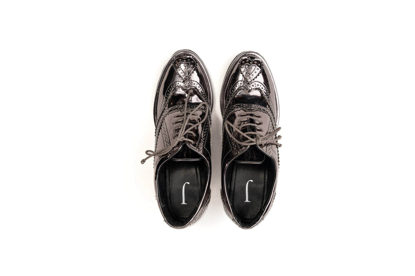HEART BROGUE HEELS