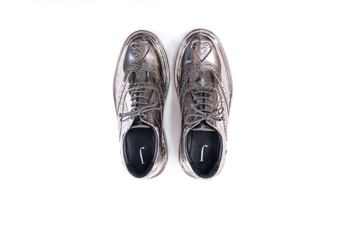 HEART BROGUE GUNMETAL