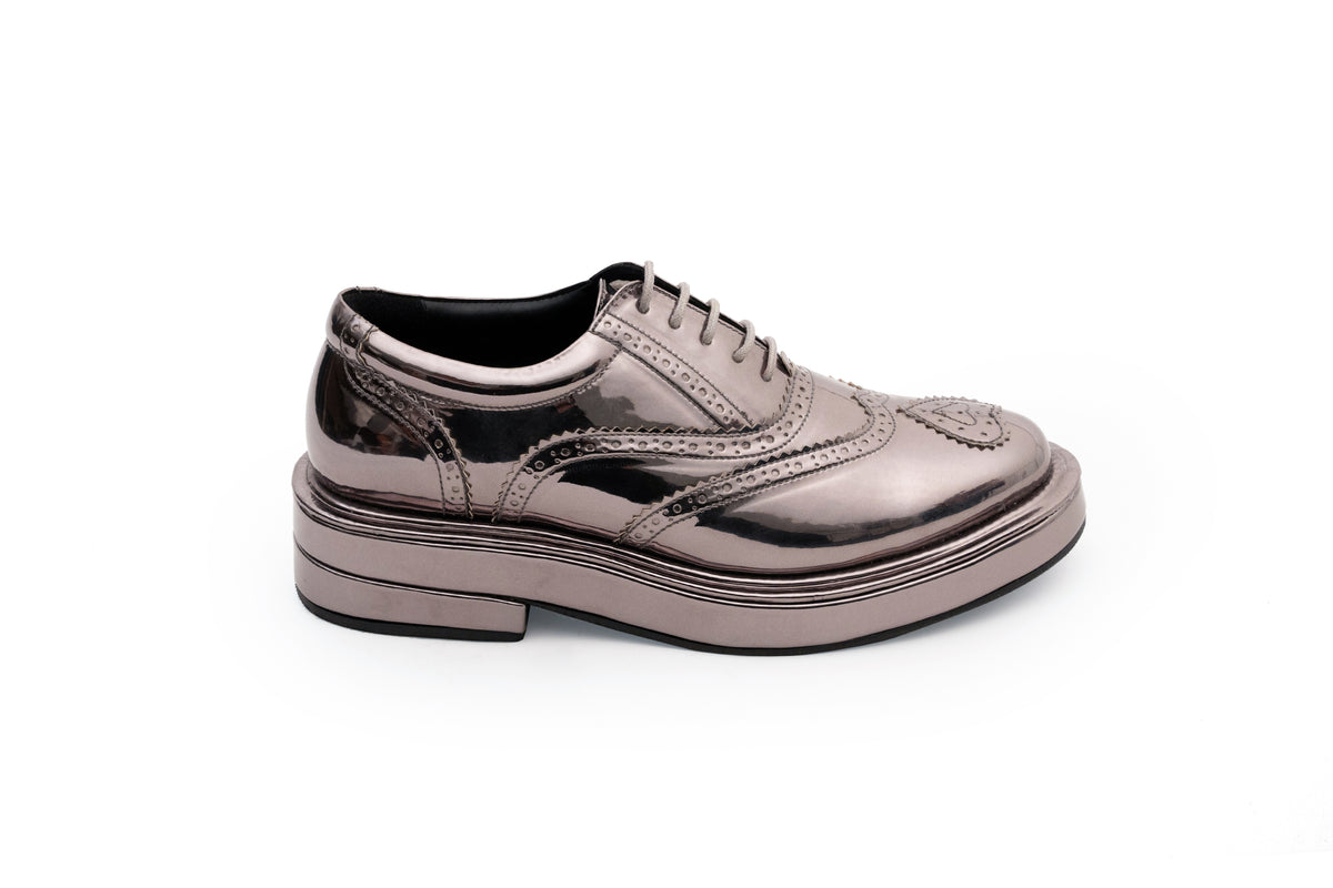HEART BROGUE GUNMETAL