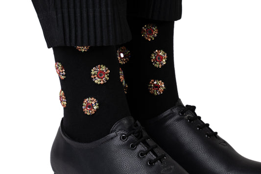 EMBROIDERED POLKA SOCKS