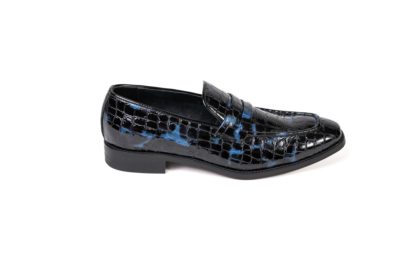 CROCO LOAFERS BLUE