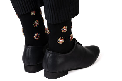 EMBROIDERED POLKA SOCKS