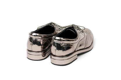 LEO BROGUES METALLIC GUNMETAL