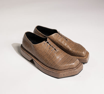 TRIANGLE CREAM CROCO