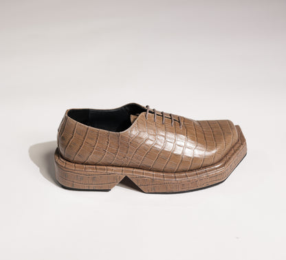 TRIANGLE CREAM CROCO