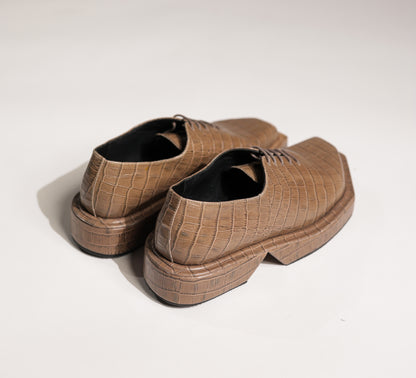 TRIANGLE CREAM CROCO