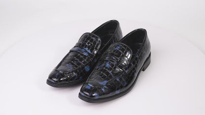 CROCO LOAFERS BLUE