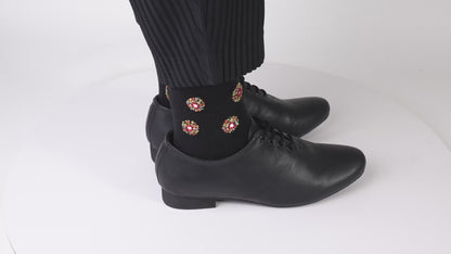 EMBROIDERED POLKA SOCKS